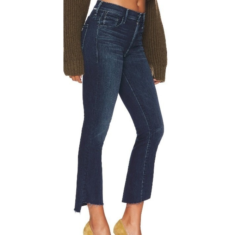 Mother Denim The Insider Crop Step Fray High Rise Jeans Good For You Sizeโ 26